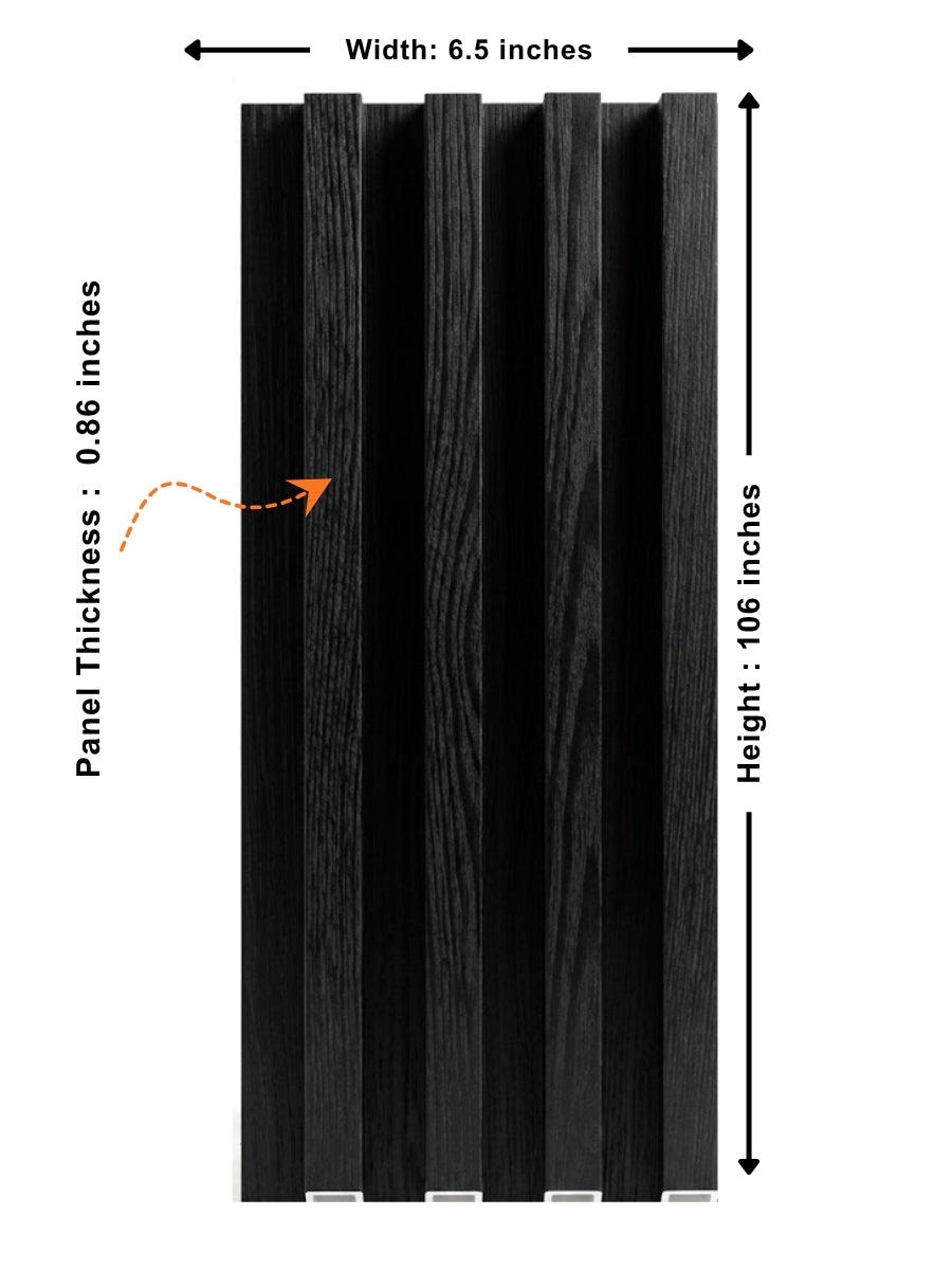 Luxe Noir WPC Fluted 3D Wall Panels |  42.9 sq. ft./Box Secondary image