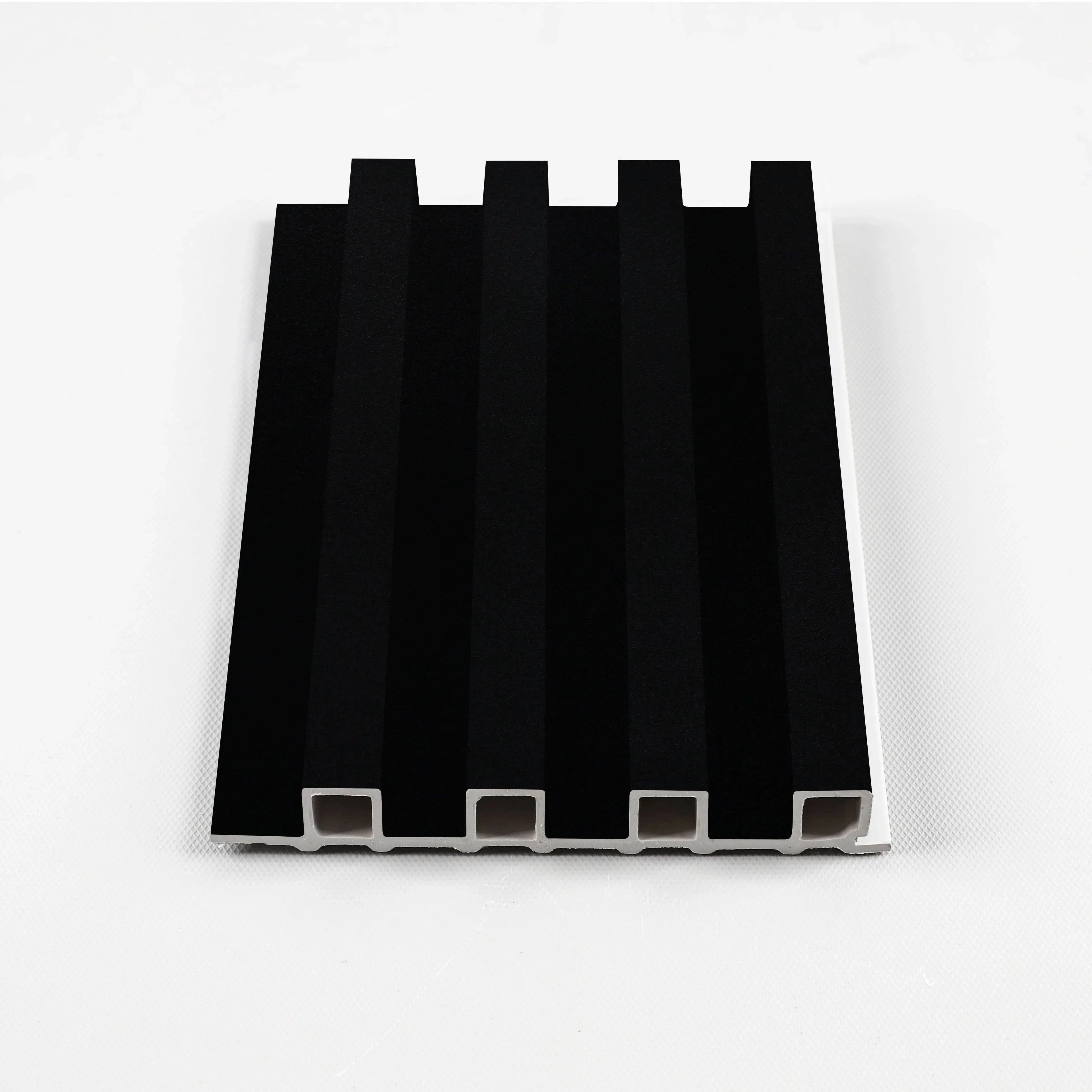 Luxe Noir Premium WPC fluted 3D wall panel sample texture detail