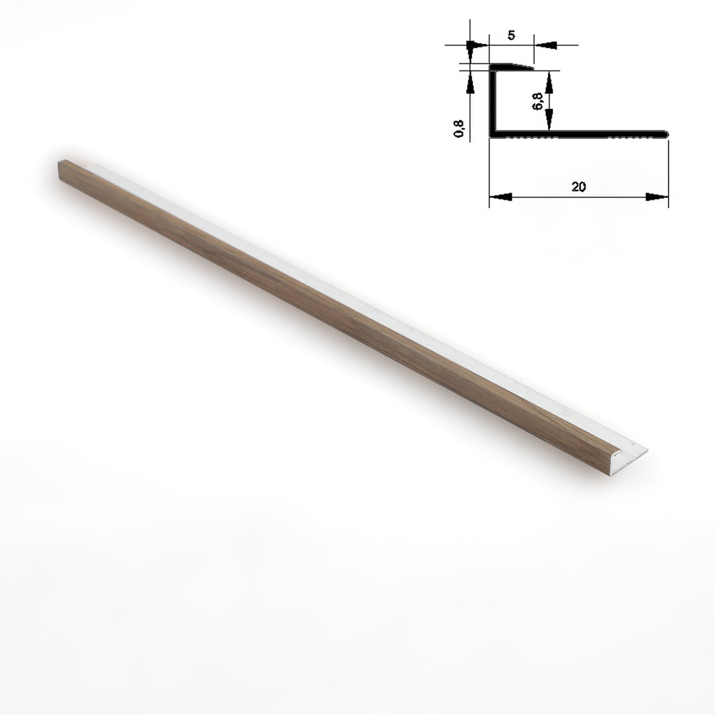 6.3mm Aluminum End Cap Trim for Wood Veneer Wall Panels – Matching Color