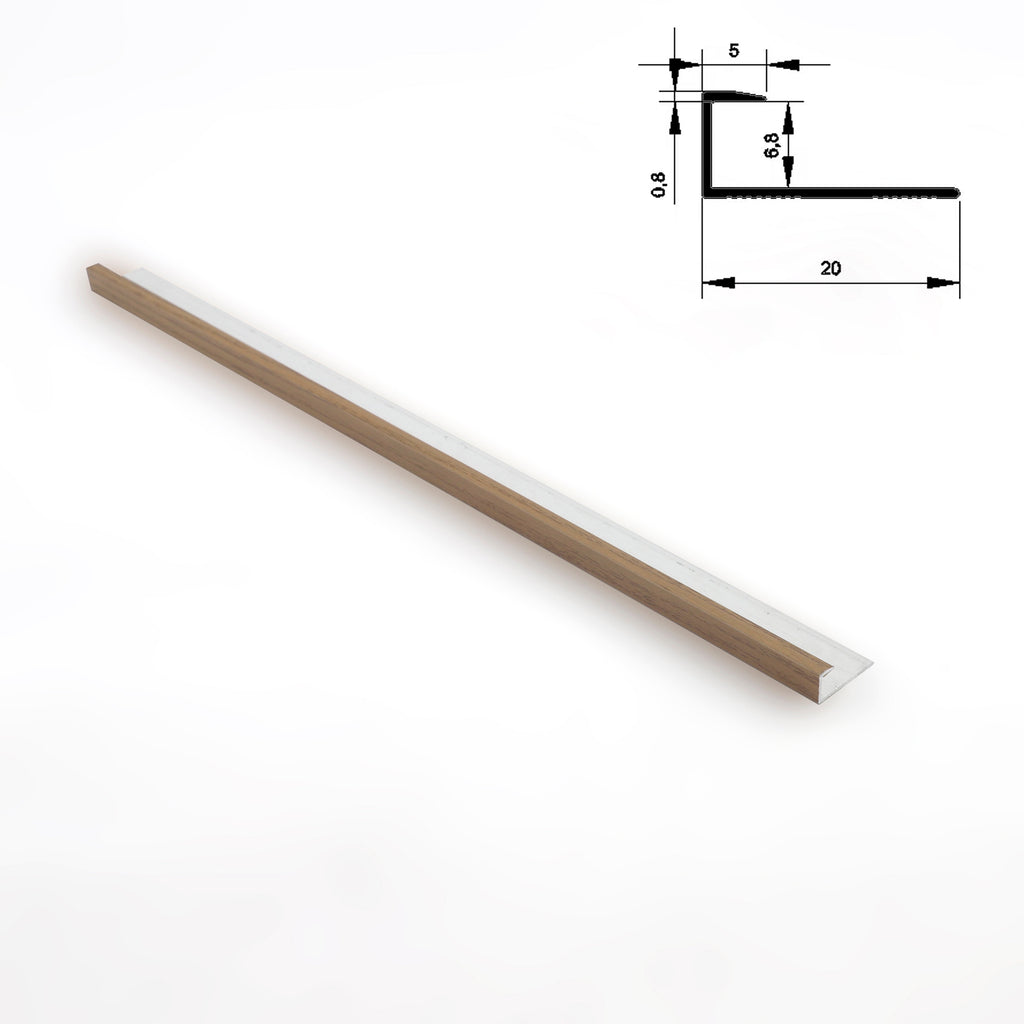 6.3mm Aluminum End Cap Trim for Wood Veneer Wall Panels – Matching Color