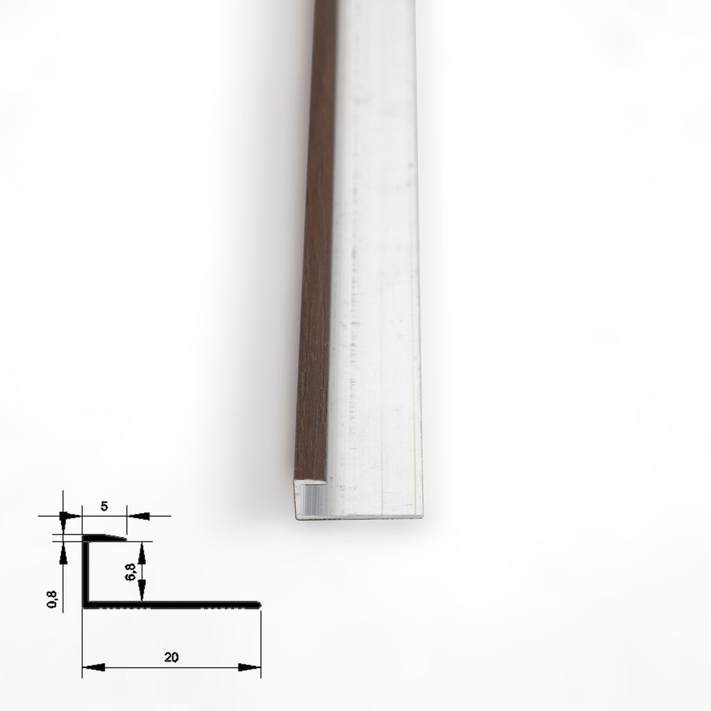 6.3mm Aluminum End Cap Trim for Wood Veneer Wall Panels – Matching Color