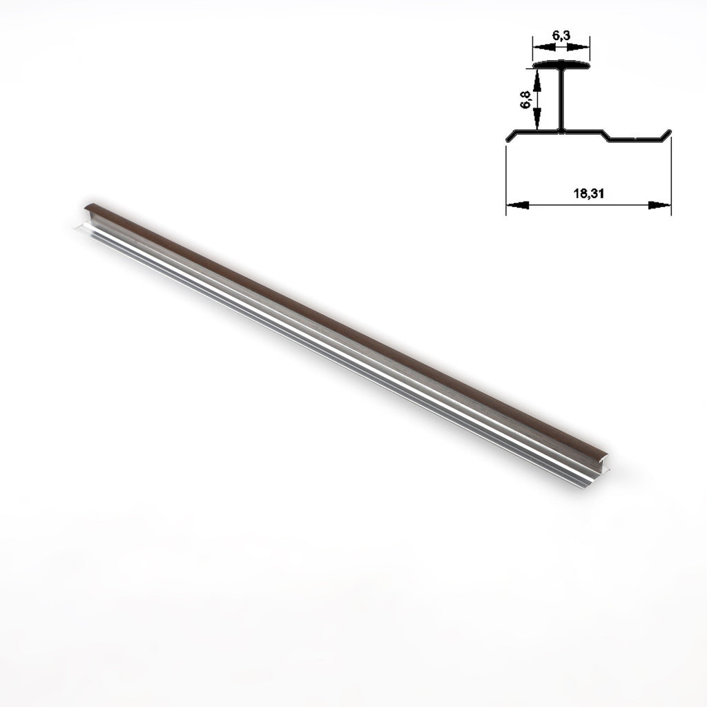 6.3mm Aluminum H-Joint Connection Trim for Wood Veneer Wall Panels – Matching Color