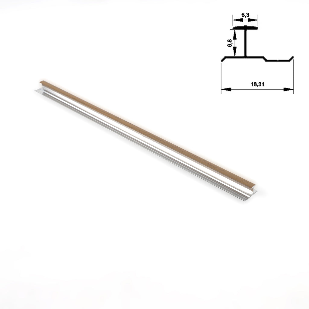 6.3mm Aluminum H-Joint Connection Trim for Wood Veneer Wall Panels – Matching Color