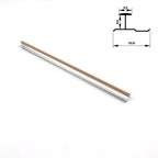 6.3mm Aluminum H-Joint Connection Trim for Wood Veneer Wall Panels – Matching Color