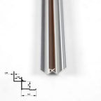 6.3mm Aluminum Inside Corner Trim for Wood Veneer Wall Panels – Matching Color