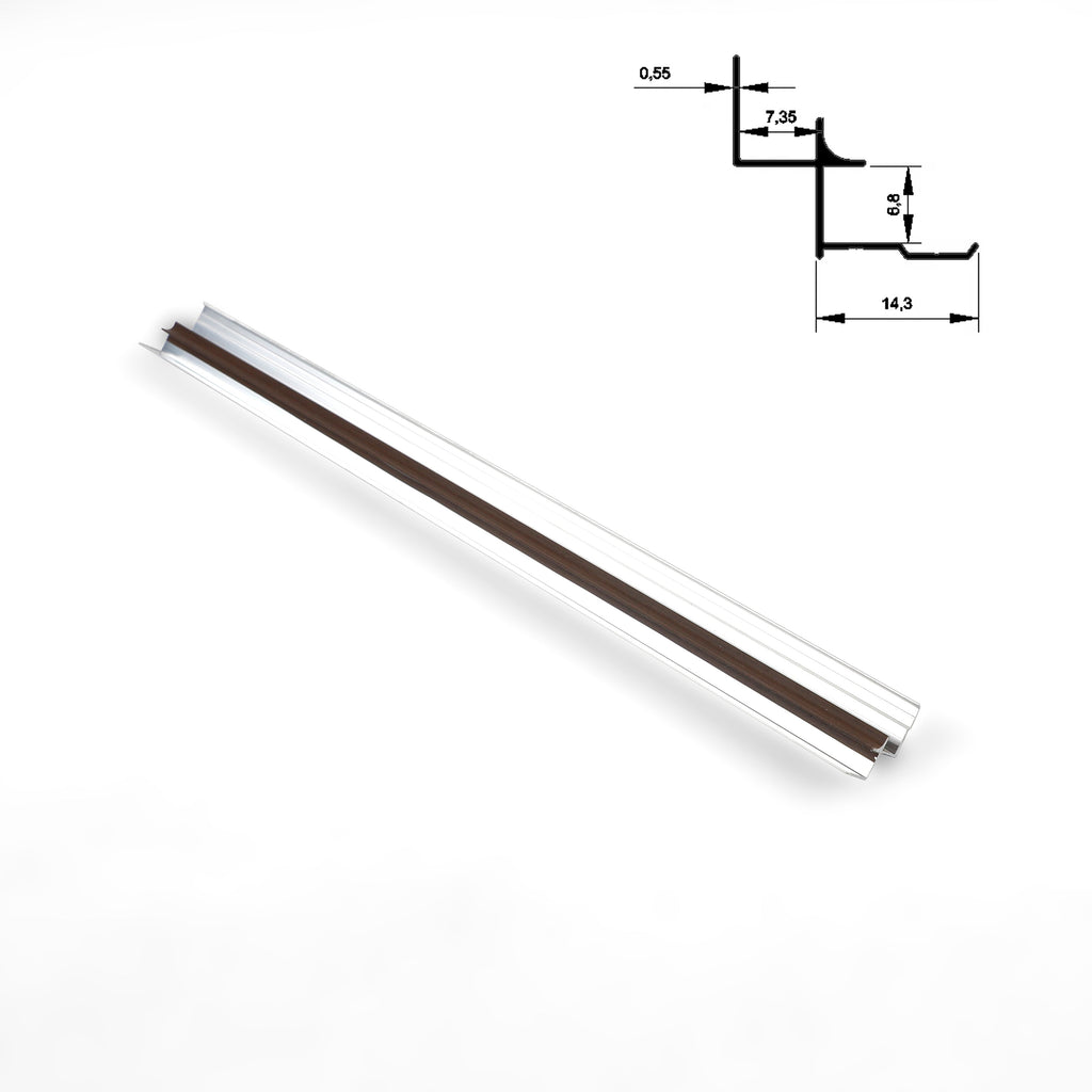 6.3mm Aluminum Inside Corner Trim for Wood Veneer Wall Panels – Matching Color