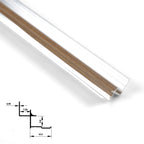 6.3mm Aluminum Inside Corner Trim for Wood Veneer Wall Panels – Matching Color