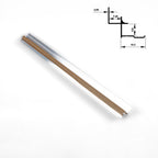 6.3mm Aluminum Inside Corner Trim for Wood Veneer Wall Panels – Matching Color