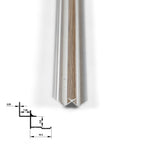 6.3mm Aluminum Inside Corner Trim for Wood Veneer Wall Panels – Matching Color