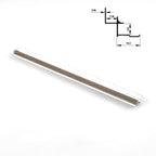 6.3mm Aluminum Inside Corner Trim for Wood Veneer Wall Panels – Matching Color