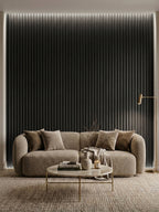 Dark Smoky Oak WPC Fluted 3D Wall Panels |  42.9 sq. ft./Box