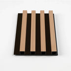 Maple Slate Black Easy-install WPC fluted wall panel sample for interior use