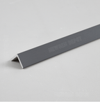 Gray aluminum wall panel L trim for clean edge and corner finishing