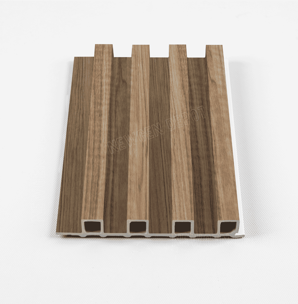 10-Pack Wood Colors WPC Fluted 3D Wall Paneling |  42.9 sq. ft./Box