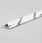 Marble-look aluminum wall panel L trim for clean edge and corner finishing