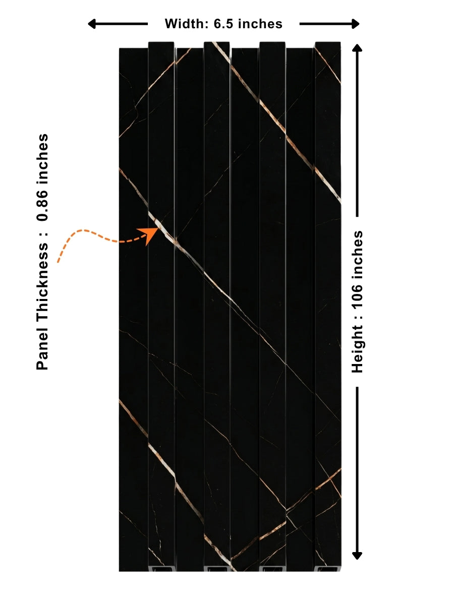 Noir Royale WPC Fluted 3D Wall Panels |  42.9 sq. ft./Box Secondary image