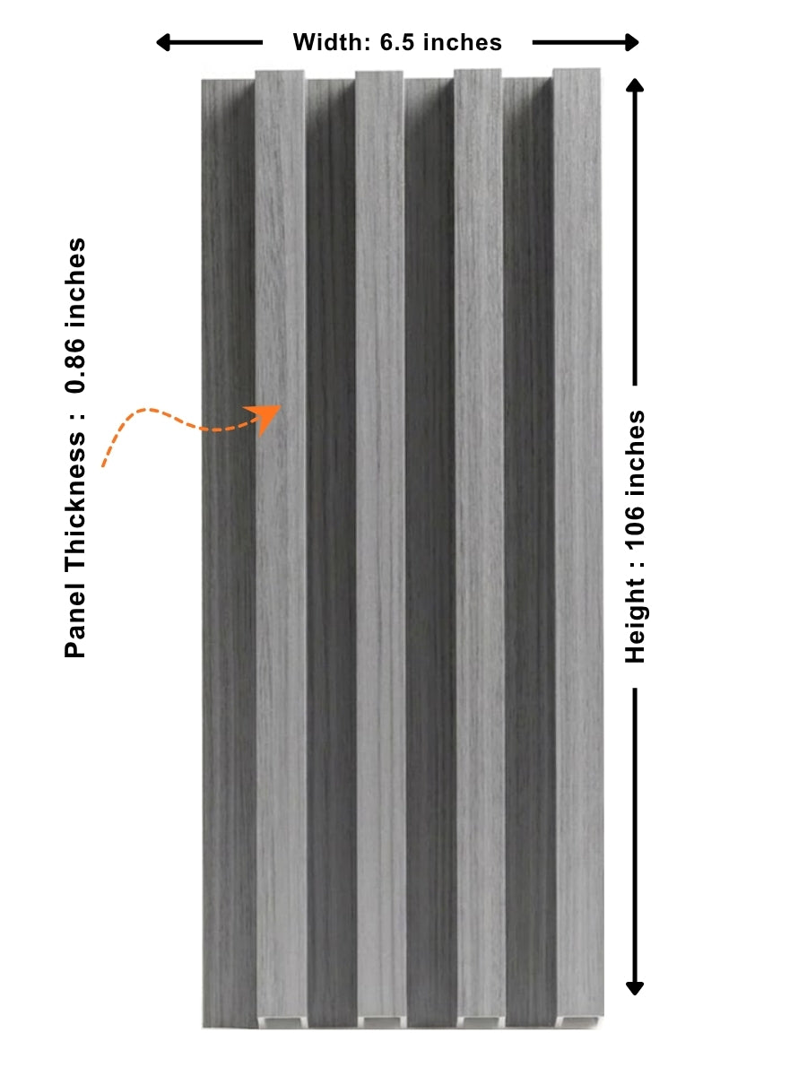 Oak Gray WPC Fluted 3D Wall Panels |  42.9 sq. ft./Box Secondary image