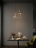 Oak Gray WPC Fluted Wall Panels for Modern Restaurant Interior Design