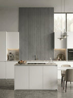 Waterproof Oak Gray Wall Panels for Contemporary Kitchen Wall Design