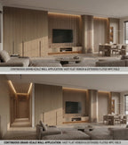 Royal oak veneer wall panel combo set 