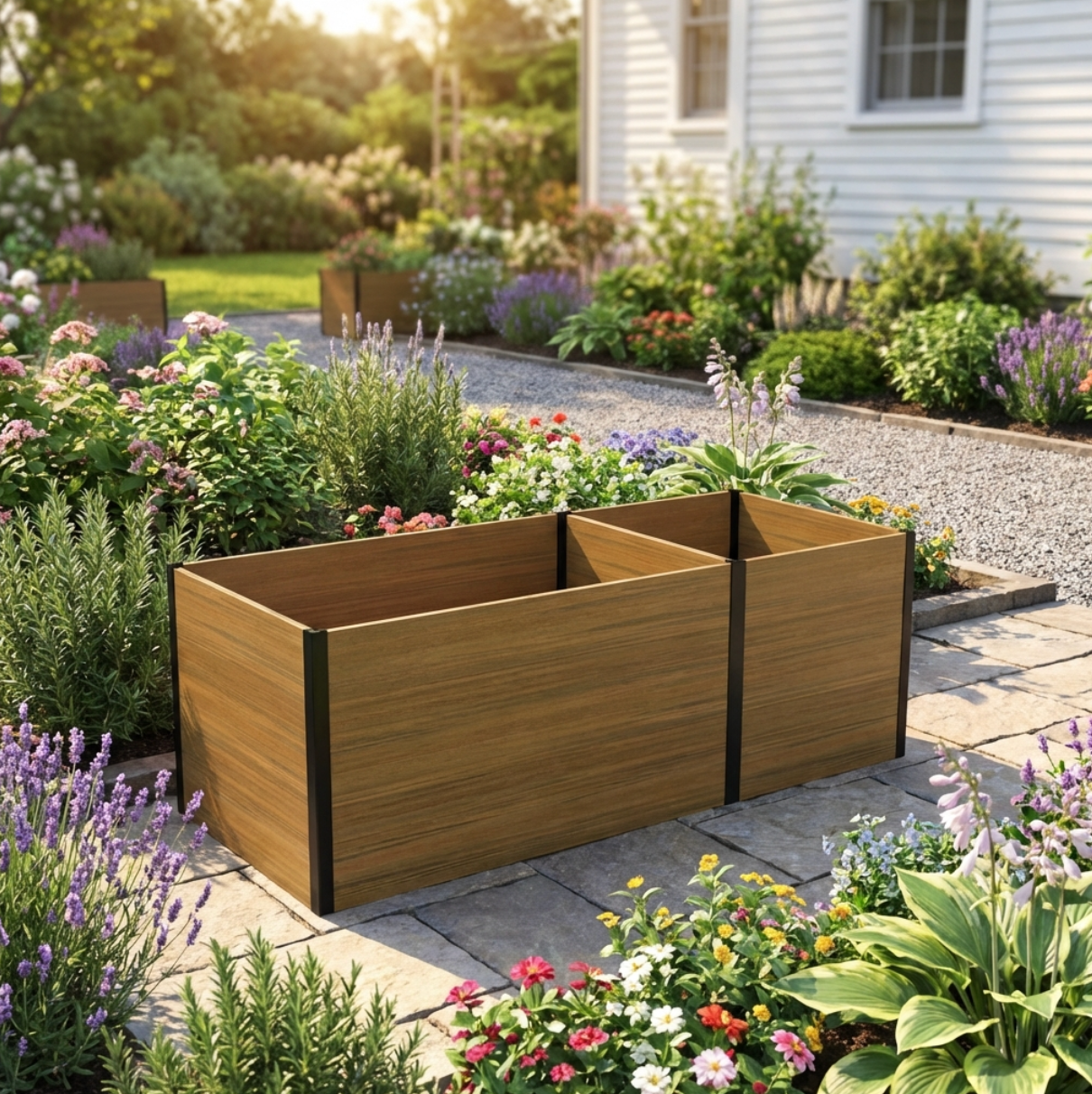Modular Raised Garden Bed – Expandable Rectangular & Square Design (No bottom panel) Secondary image