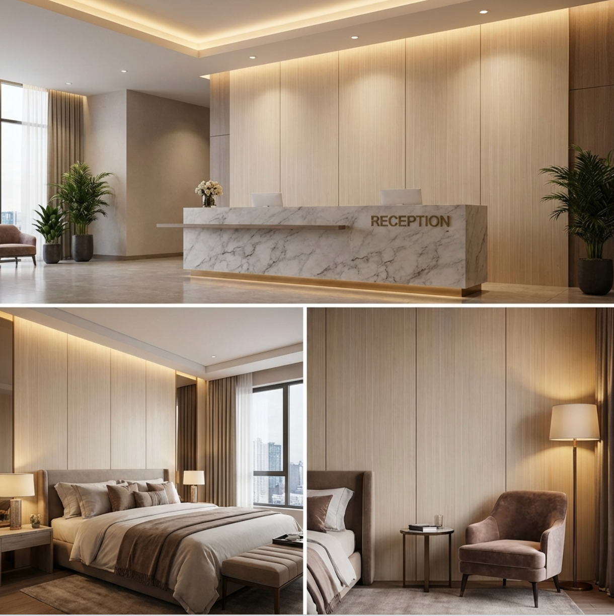 Nordic Birch Wood Veneer Panel – 9x4 ft, 8 mm, Fireproof, Waterproof & Scratch-Resistant Secondary image