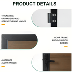Composite fence gate hardware details with reinforced hinges and aluminum handle