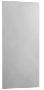 White beveled-edge kitchen cabinet door with smooth finish, crafted from fireproof Cocoa Gray Bamboo Charcoal Veneer