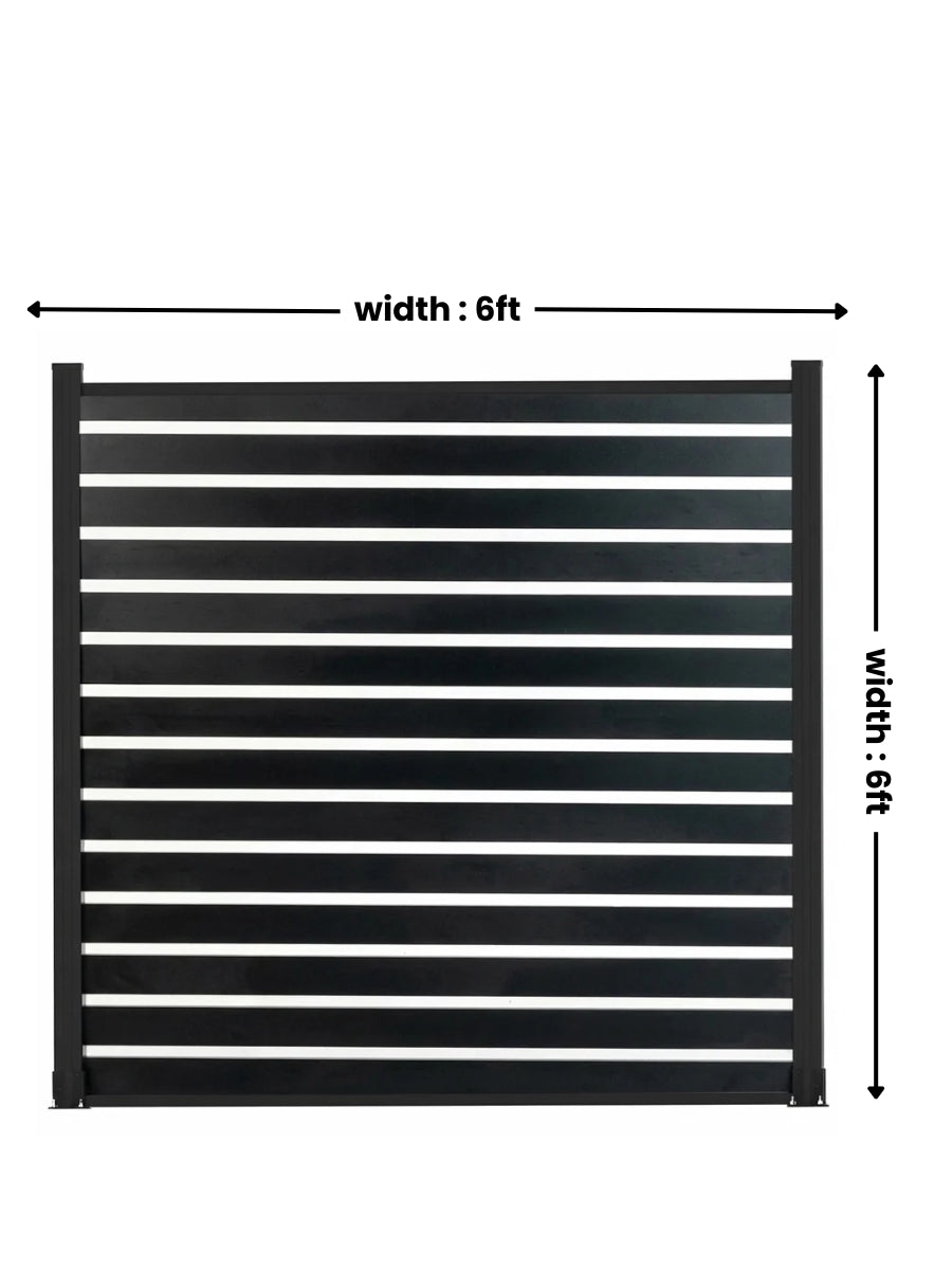 6 ft × 6 ft All-Aluminum Open Slat Fence Panel Kit with 1 Post Secondary image