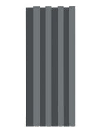 Silver Gray Metallic WPC Fluted 3D Wall Panels for Modern Interiors
