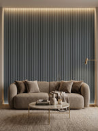 Silver Gray Acoustic WPC Wall Panels for Contemporary Interiors