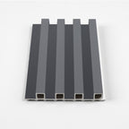 Silver Gray Metallic WPC Fluted Wall Panels 