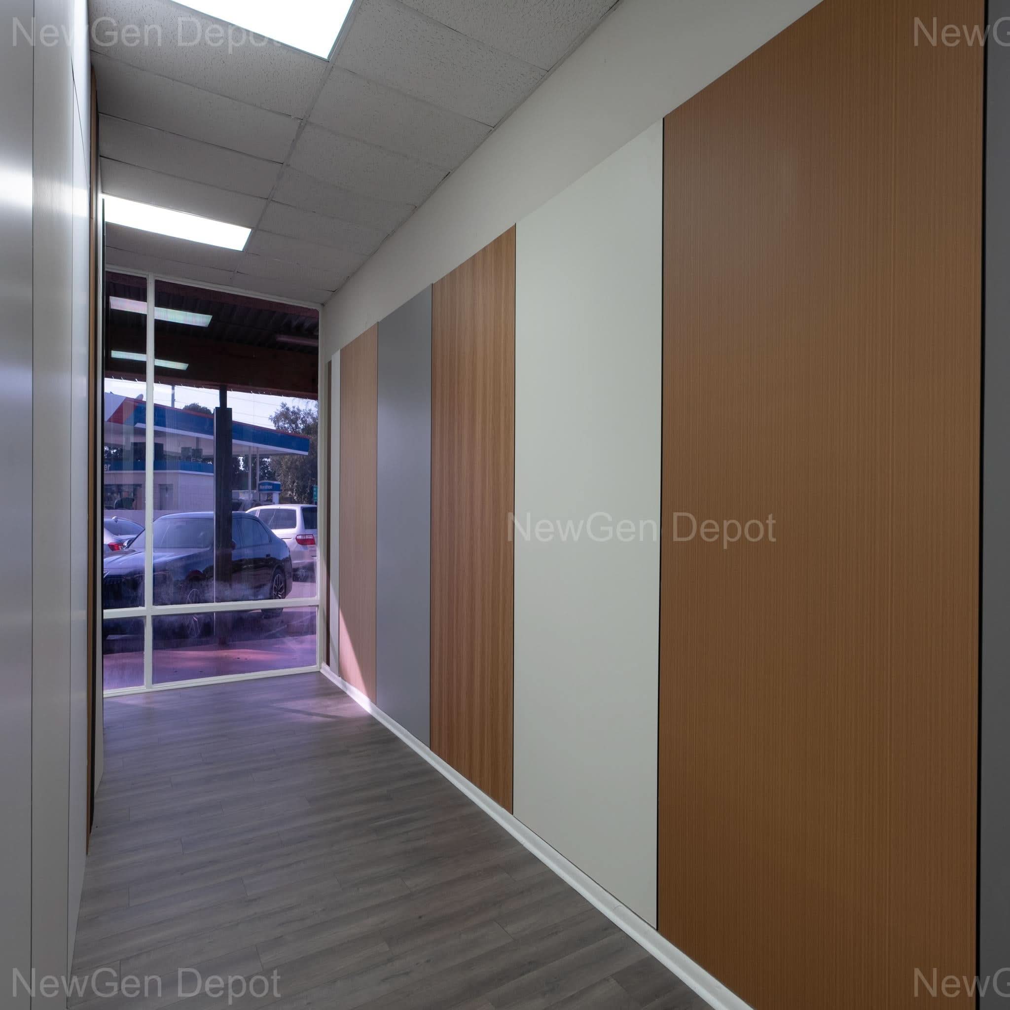 Elmwood Bamboo Charcoal Wood Veneer Panel – 8x4 ft, 8 mm, Fireproof & Waterproof, Ideal for Living Rooms & Offices Secondary image