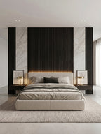 Walnut Ink Metallic WPC Fluted 3D Wall Panels |  42.9 sq. ft./Box