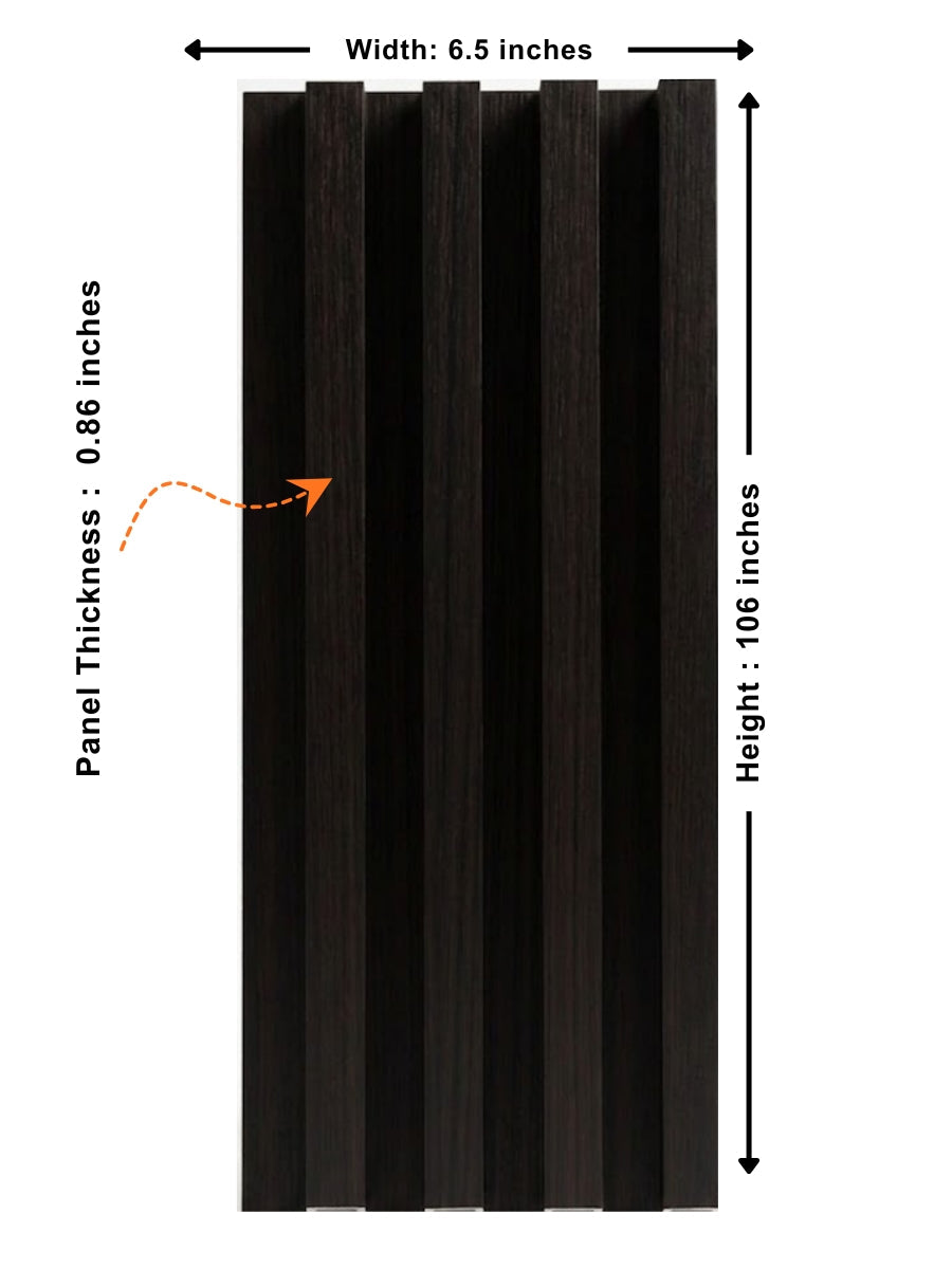 Walnut Ink Metallic WPC Fluted 3D Wall Panels |  42.9 sq. ft./Box Secondary image