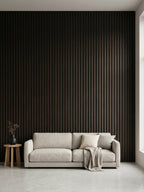 Walnut Ink Metallic WPC Fluted 3D Wall Panels |  42.9 sq. ft./Box