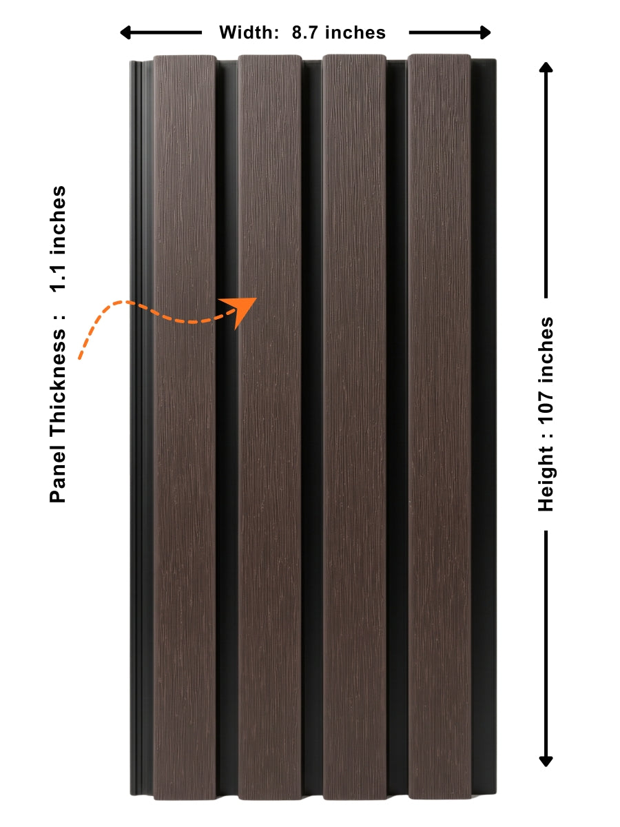 Brown and Black Composite Wide Exterior Cladding | 5 PC/Box (33 sq ft) Secondary image