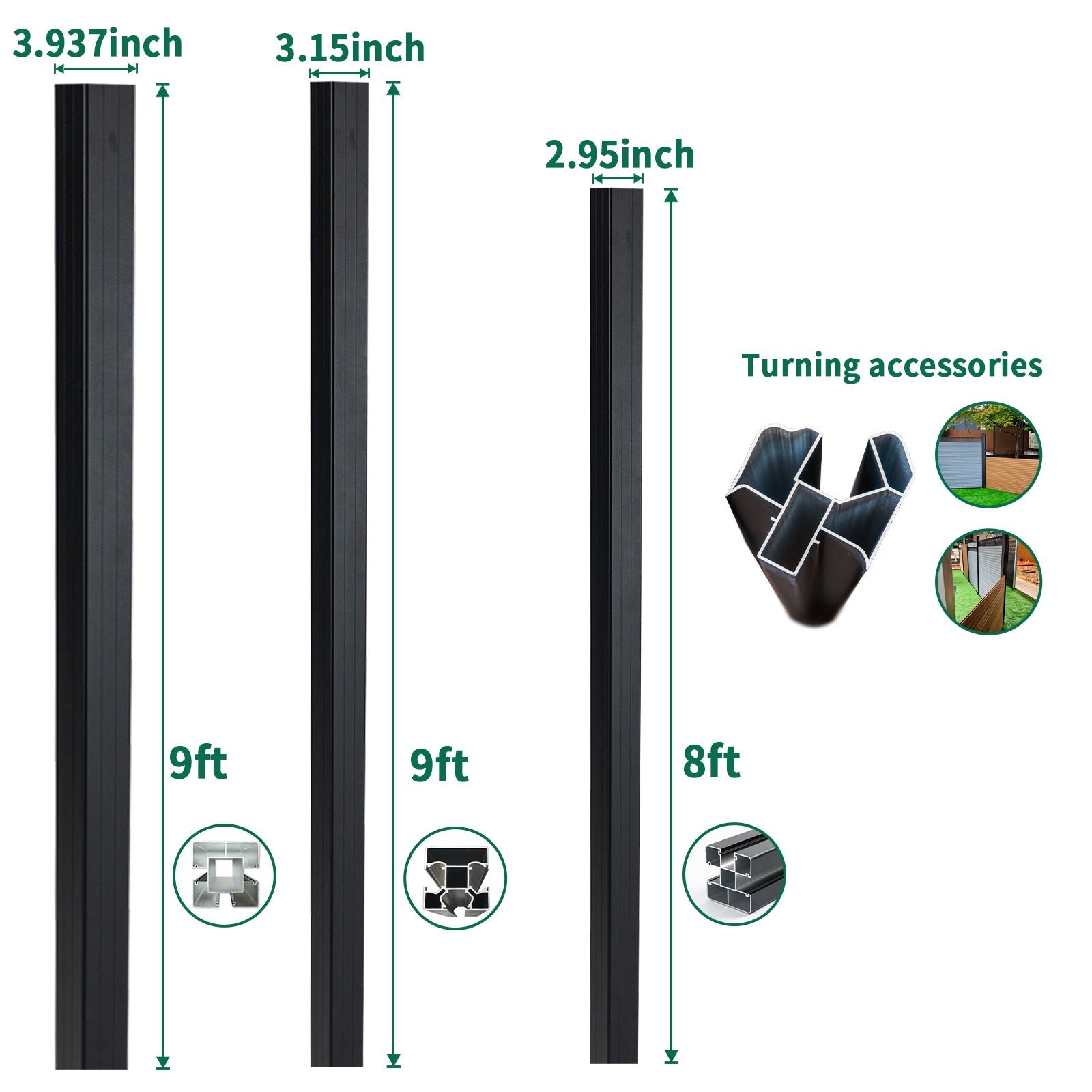 Adjustable Angle Fence Corner Post – 6 ft 