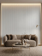 Elegant White Fluted Wall Panels for Bedroom Wall Decoration