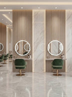 White Oak WPC Fluted Wall Panels for Luxury Beauty Salon Interior