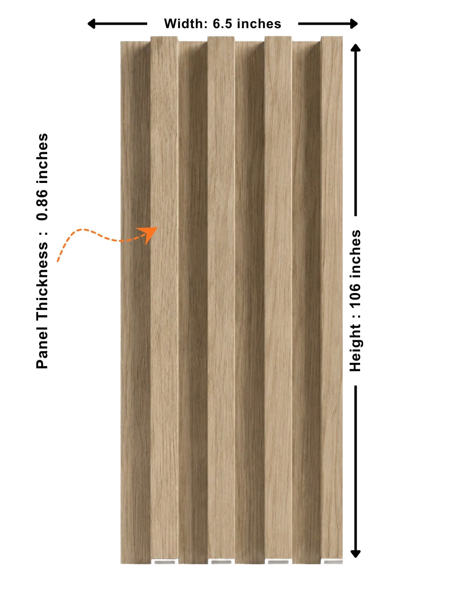 White Oak WPC Fluted 3D Wall Panels |  42.9 sq. ft./Box Secondary image