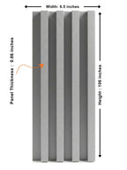 White linen WPC Fluted 3D Wall Panels |  42.9 sq. ft./Box