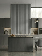 White linen WPC Fluted 3D Wall Panels |  42.9 sq. ft./Box