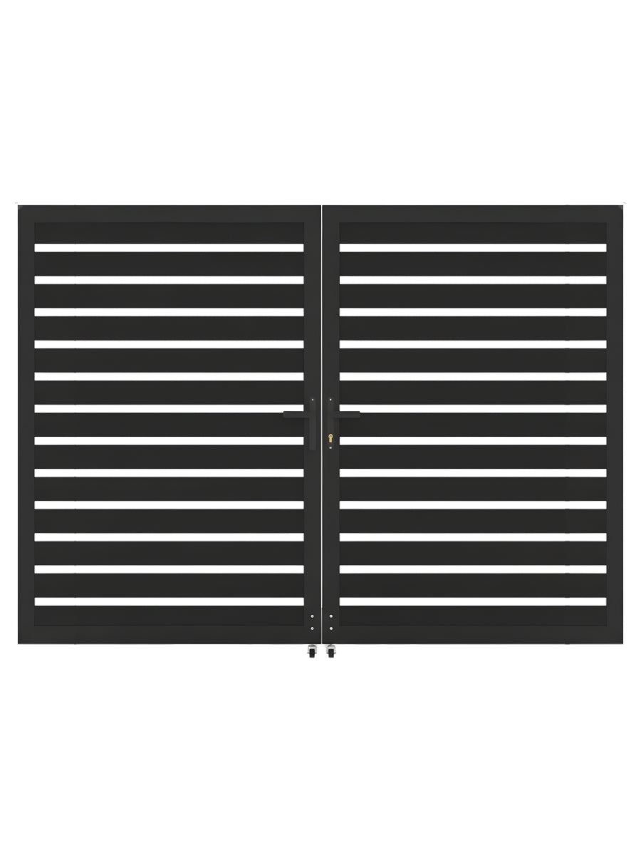 Aluminum Premium Fence Gate 8x6 – Modern, Heavy Duty, Semi Privacy Main image