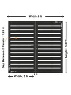 Aluminum Premium Fence Gate 6x6 – Modern, Heavy Duty, Semi Privacy