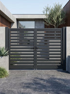 Aluminum Premium Fence Gate 8x6 – Modern, Heavy Duty, Semi Privacy