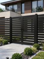 Aluminum Premium Fence Gate 6x6 – Modern, Heavy Duty, Semi Privacy