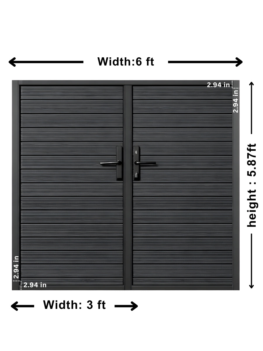 Aluminum Premium Fence Gate 6x6 – Modern, Heavy Duty, Full Privacy Secondary image