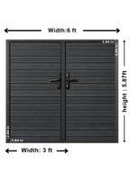 Aluminum Premium Fence Gate 6x6 – Modern, Heavy Duty, Full Privacy