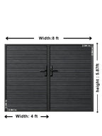 Aluminum Premium Fence Gate 8x6 – Modern, Heavy Duty, Full Privacy